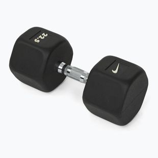 Gumírozott kézisúlyzó Nike Strength Hex Dumbbell 22,5 kg black/white