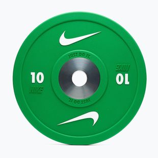 Bumper súlytárcsa Nike Strength Pro Urethane Bumper Plates 10 kg green/white
