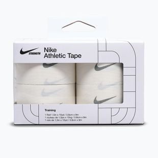 Kohéziós rugalmas kötés Nike Strenght Athletic Tape white/grey
