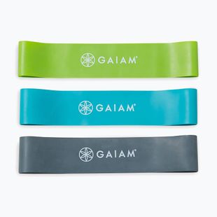 Edző gumiszalag készlet Zestaw Gaiam Restore Mini Band Kit 3 szt. green/blue/navy