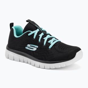 SKECHERS Graceful Get Connected női edzőcipő fekete/türkiz színben