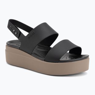 Női szandálok  Crocs Brooklyn Low Wedge black/mushroom