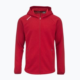 Férfi cipzáras pulóver CCM Locker Room Full Zip SR red