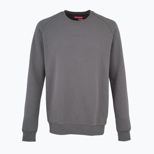 Férfi pulóver CCM Core Fleece Crew dark grey heather