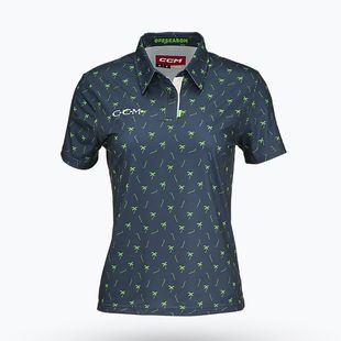 Női galléros póló CCM Golf Polo Palms dark mint