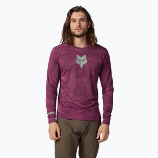 Férfi kerékpáros hosszú ujjú felső Fox Racing Ranger Tru Dri sangria