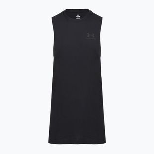 Férfi edző póló Under Armour Left Chest Cut Off Tank black/black