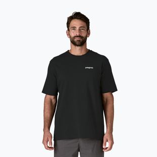 Férfi Patagonia P-6 Logo Responsibili-Tee trekking póló fekete