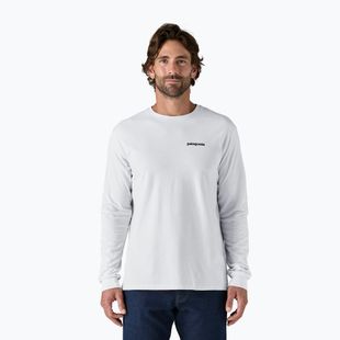 Férfi Patagonia P-6 Logo Responsibili Longsleeve fehér
