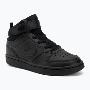 Gyermekcipő Nike Court Borough Mid 2 black/black/black