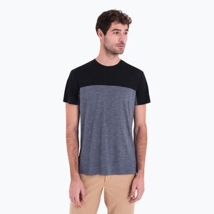 Férfi túrapóló icebreaker Merino Cool-Lite Sphere III SS Tee Colour Block graphite hthr