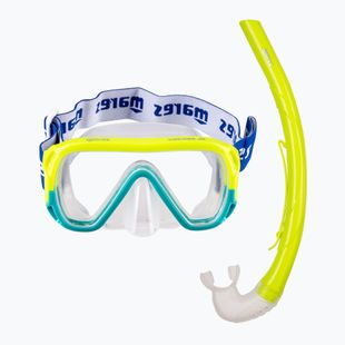 Gyerek snorkeling készlet Mares Combo Keewee Junior yellow/auqa/clear