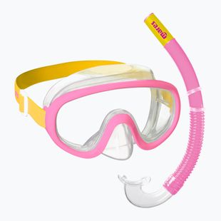 Gyerek snorkeling készlet Mares Combo Jelly pink/yellow/clear