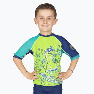 Gyerek úszópóló Mares Rashguard Shield Kid lime