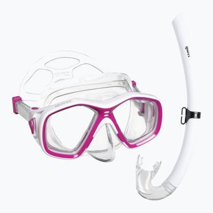 Gyermek snorkel szett Mares Tapu Jr pink/white/clear