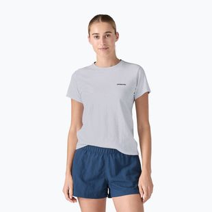 Női trekking póló Patagonia P-6 Logo Responsibili-Tee white