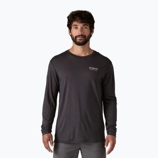 Férfi Patagonia Cap Cool Merino Blend hosszú ujjú grafikus örökség fejléc/fekete