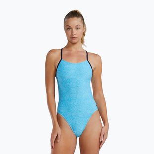 Női egyrészes fürdőruha TYR Durafast Elite Lapped Cutoutfit világoskék/aqua