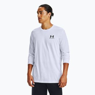 Férfi Under Armour Sportstyle bal mellkas hosszú ujjú fehér/fekete