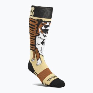 Férfi snowboard zokni ThirtyTwo Signature Merino black/brown