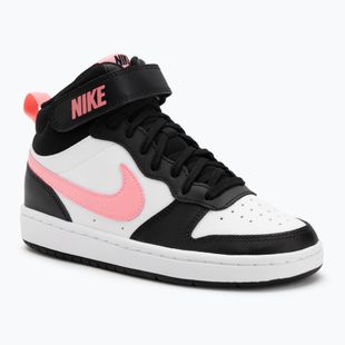 Nike Court Borough Mid 2 fekete/sunset pulse/fehér gyerekcipő