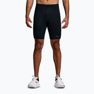 Férfi Saucony Fortify Lined Half fekete futónadrág