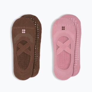 Női zokni Sweaty Betty Ballet Gripper 2 pary decopink chestnutbrown