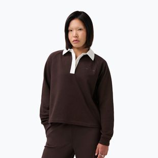 Női pulóver Sweaty Betty Revive Rugby espresso brown