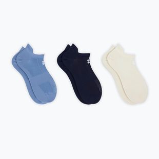 Női zokni Sweaty Betty Lightweight Trainer 3 pary fadedblue frenchnavy crea