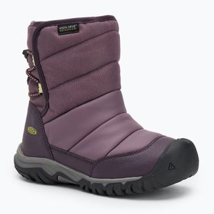 Gyerek hótaposó KEEN Puffrider WP black plum/daiquiri green