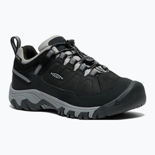 Gyermek túracipő KEEN Targhee IV Low Waterproof fekete/acél szürke