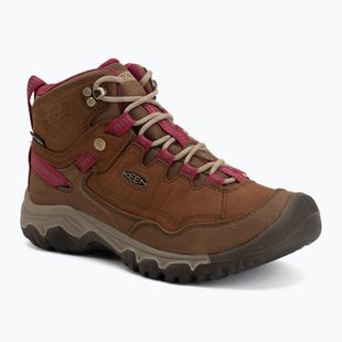 Női túracipők KEEN Targhee IV Mid Wp bison/beaujolais