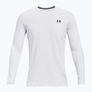 Férfi edző hosszú ujjú póló Under Armour CG Armour Fitted Crew white/black