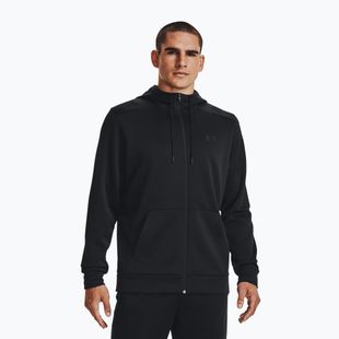 Férfi kapucnis pulóver Under Armour Fleece FZ Hoodie black/black