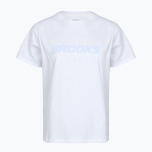 Női futópóló Brooks Graphic white/halogen blue