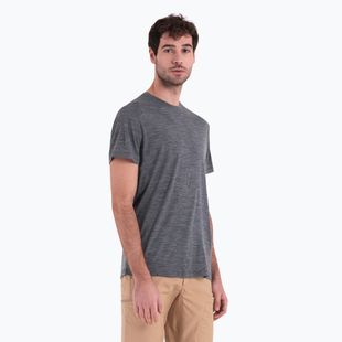 Férfi túrapóló icebreaker Merino 150 Tech Lite III SS gritstone heather