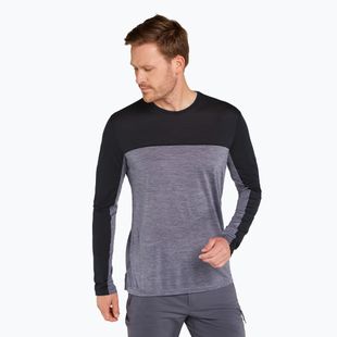 Férfi hosszú ujjú túrafelső icebreaker Merino 125 Cool-Lite Sphere LS Tee Colour Block graphite