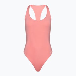Női egyrészes fürdőruha Hurley O&O Solid Racerback Moderate One Piece pacific pink