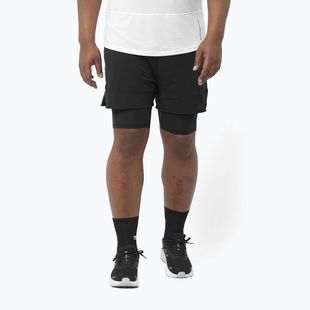 Férfi Salomon Sense 2IN1 mélyfekete futónadrágok