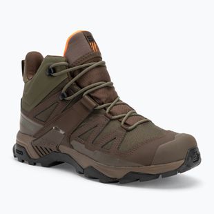 Férfi túrabakancs Salomon X Ultra Tracker GTX zöld/földbarna/cápa bőr