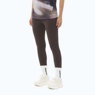 Női futó leggings Salomon SHAKEout Bliss 25" kávébabszínű