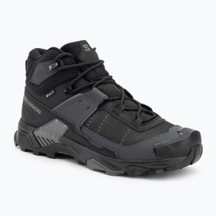 Férfi túracipő Salomon X Ultra 5 MID Wide GTX black/asphalt/ castlerock