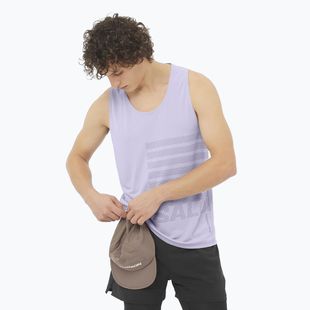 Férfi futó felső Salomon Sense Aero Singlet GFX kozmikus égbolt