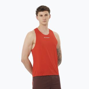 Férfi futó felső Salomon S/Lab Speed Singlet flery piros
