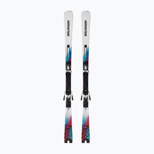 Lesikló sílécek Salomon Addikt + kötések MI12 GW white/neon blue/red