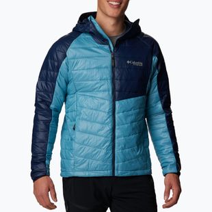 Férfi Columbia Platinum Peak kapucnis pehelypaplan dzseki shasta/collegiate navy