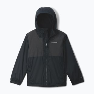 Gyerek esőkabát Columbia Rainy Trails II Fleece Mountain Black/Black Slub