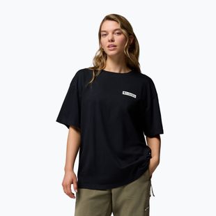 Női túrapóló Columbia Rolling Bend Graphic Oversized Tee black/mountainview