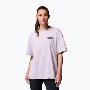 Női túrapóló Columbia Rolling Bend Graphic Oversized Tee lavender pearl/mountainview