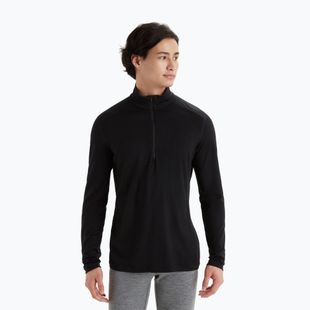 Férfi hosszú ujjú thermo felső icebreaker Merino 200 Oasis Half Zip black